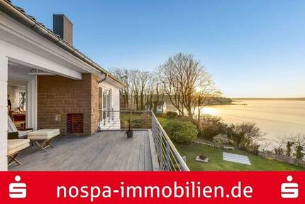 Luxuswohnung im 2. OG mit spektakulärem Blick über die Flensburger Förde und eigenem Strandzugang! - Glücksburg