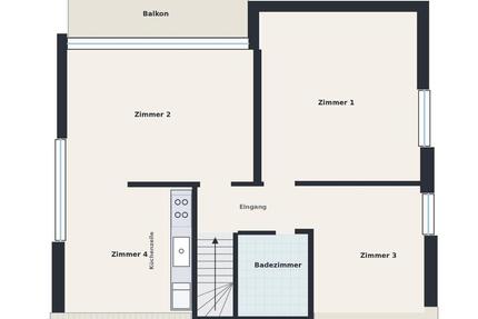 Traumhafte, energetisch sanierte 3-Zimmer-Wohnung (Balkon + EBK) - Wienhausen