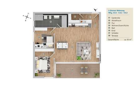Wohnung zum Mieten in Langenargen-Bierkeller 1.374,00 € 93.29 m²