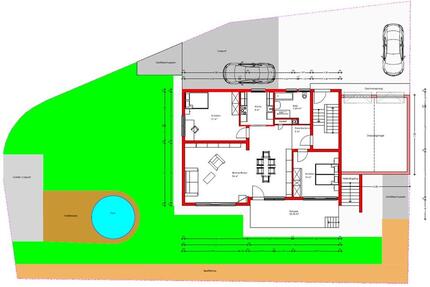 Mehrfamilienhaus_großer Garten_für Paare und Familien - Täferrot