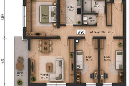 Helle und geräumige 4 Zimmer Wohnung zum Wohlfühlen - Kassel Fasanenhof