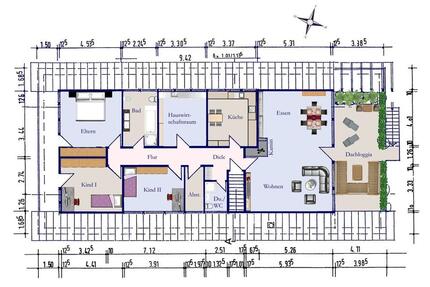 Großzügige 5-Zimmer-Wohnung mit Kamin und zwei großen Balkonen - Bad Zwischenahn