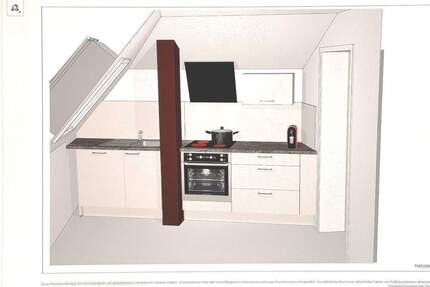 Frei ab sofort 3-Zimmer-Dachgeschosswohnung im 3. Obergeschoss (ohne Aufzug) neue Einbauküche - Traben-Trarbach
