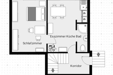 2 Zimmer Wohnung im Erdgeschoss mit Dusche WC und Kochnische 400€ - Bellheim