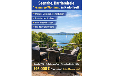 1-Zimmer-Wohnung in Seenähe in Radolfzell - Radolfzell am Bodensee