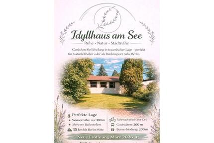 Ferienhaus 60 m², 2 Zimmer +Veranda bis 4 Personen - Königs Wusterhausen