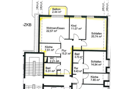 Wohnung Bobingen - 3 Zimmer - 2.OG