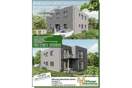 Neubau Mehrfamilienhau (2 Wohnungen) in Welschbillig - Frankenstraße