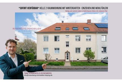 *Bezugsfrei* Helle, Gut geschnittene 2-Raumwohnung mit Wintergarten in Leipzig Sellerhausen-Stünz
