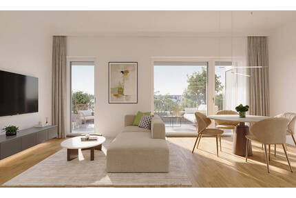 3-Zimmer-Wohnung mit Südbalkon und Loggia in komfortablem Neubau in Eching