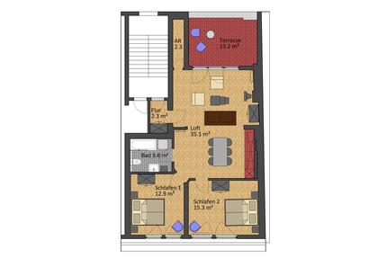 Ferienwohnung Berlin MoabitDachloft - 78 m²