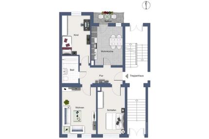 Nachmieter für 3 Raum Wohnung , südliche Innenstadt, Halle - Halle (Saale) Damaschkestraße