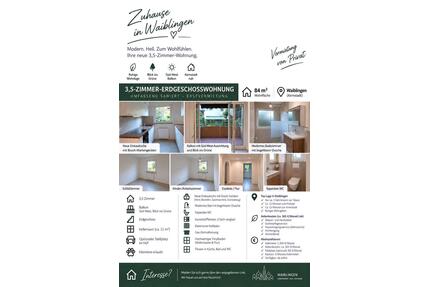 Umfassend Sanierte 3,5-Zimmer EG Wohnung in Waiblingen, neue EBK