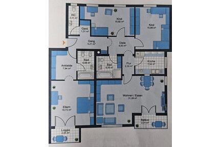 Privatverkauf, schöne und große 4 Zimmer Wohnung in Großaitingen