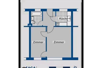 1,5 Zimmer Wohnung in Hamburg-Bramfeld (22179)