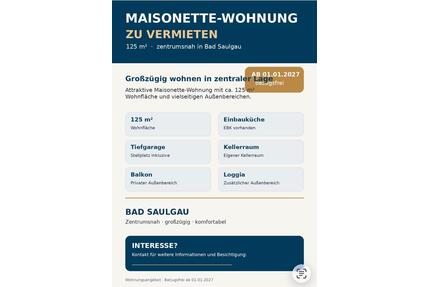 Maisonette Wohnung 125 qm in Bad Saulgau