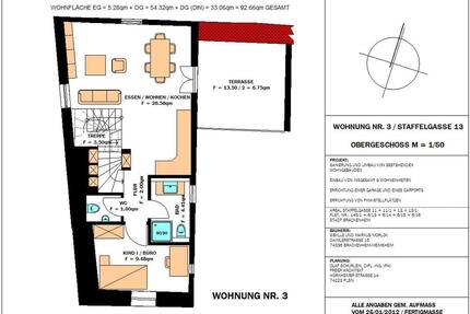 4,5 Zimmer-Maisonetten-Wohnung mit 92 m² Wohnfläche - Brackenheim