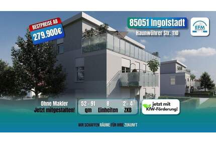 ++VERKAUFT++ NEUBAU MIT KFW55-Förderung 2 ZKB MIET-ENERGIESPAREND mit 5% AfA - Ingolstadt