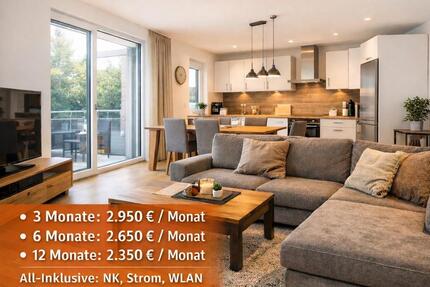 Exklusive 3 Zimmer Wohnung - voll möbliert & All-In - Osnabrück Gretesch