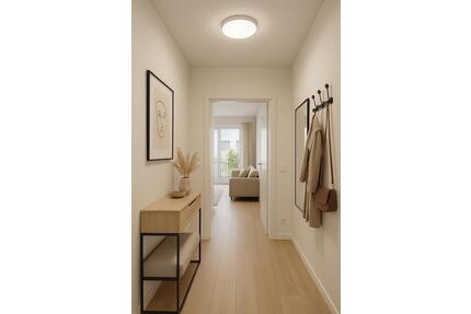 Exklusive Architektur mit außergewöhnlicher Wohnqualität im Herzen von Sankt Ingebert 2 Zimmer-Wohnung mit offenem Wohn-Essbereich und großer Loggia - Sankt Ingbert