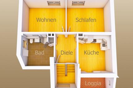 Helle 2-Zi-Wohnung mit Loggia in schöner Lage von Neuhof