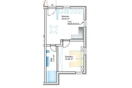 1,5-Zimmer-Souterrainwohnung mit eigenem Garten + 2 Stellplätze - Rott