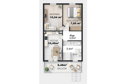 2 Zimmer Küche Bad, Balkon, EBK nähe Weinheimer Altstadt