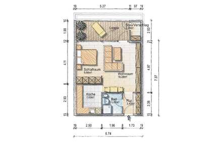 Wohnung zum Kaufen in Heidelberg 229.000,00 € 49 m²