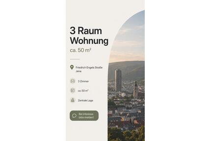 Moderne 3-Raum-Wohnung in Wenigenjena – ab sofort