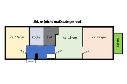 Zentrale 3-Zimmer Wohnung mit Balkon in Kiel