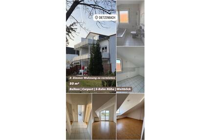 2-Zimmer-DG-Wohnung mit Carport, Weitblick zu Vermieten - Offenbach am Main Bieberer Berg