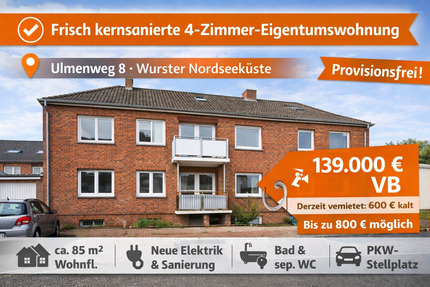 Kernsanierte 4-Zimmer-Eigentumswohnung mit Balkon & Stellplatz - Wurster Nordseeküste