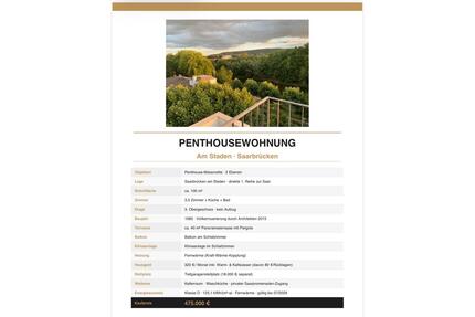 Penthouse-Whg. Am Staden Saarbrücken