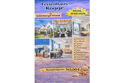 Ostern Ferienhaus Ostsee Schönberger Strand 04.04. - 11.04.2026 - Schönberg (Holstein)