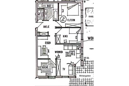 Helle 3,5 Zimmer Erdgeschosswohnung mit Wintergarten - Alfdorf