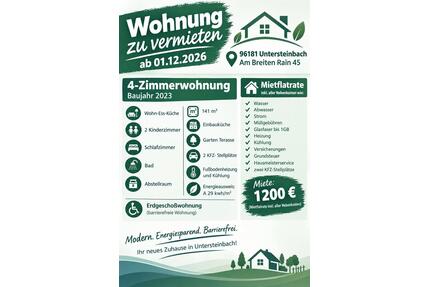 Wohnung ab 01.12.2026 in 96181 Untersteinbach Am Breiten Rain 45 - Rauhenebrach