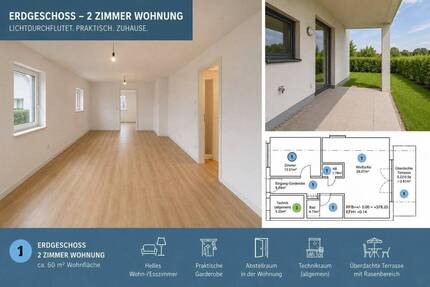 2 Zimmer Neubauwohnung mit Terrasse und Garten - Gaisbach