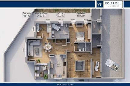 Letzte verfügbare Erdgeschosswohnung im Neubau | KfW 40 + QNG | ca. 98 m² | Terrasse & 2 Carports - Gütersloh Innenstadt
