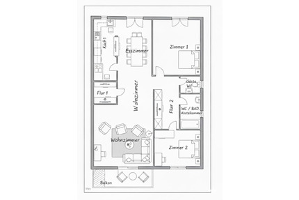 Kernsanierte 3,5-Zi.-Wohnung (1. OG) | Gepflegtes Haus |TG-Platz - Bielefeld Brackwede
