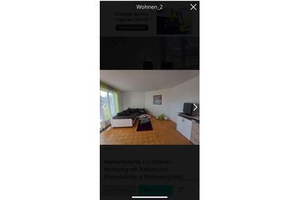 Schöne 2 12 Zimmer Wohnung mit Balkon und EBK - Rottweil