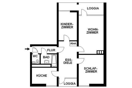 Wohnung zum Mieten in Erkrath 543,75 € 75 m²