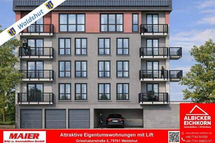 Neubau Waldshut - 3,0 Zimmerwohnung Obergeschoss 2 mit Lift - Waldshut-Tiengen