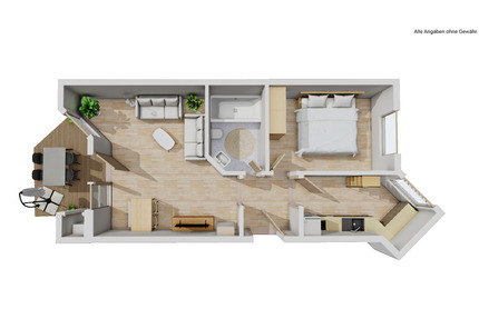 Helle 2-Zi.-Whg. mit EBK, Terrasse und Garage - Sigmaringen