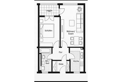 2-Zi-Wohnung 61 m² + Tiefgarage, Balkon, EBK – Ingolstadt Nord