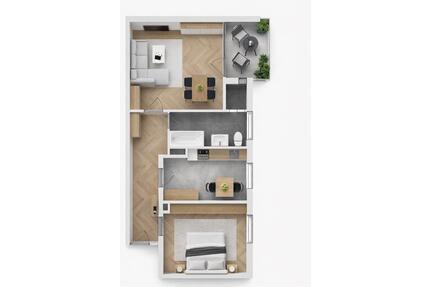 Moderne 2-Zimmer-Wohnung | Erstbezug nach Sanierung | Balkon - Offenburg Elgersweier