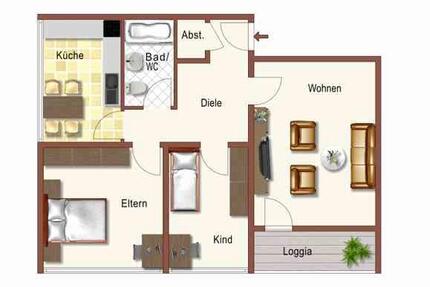 Für Ihre Familie: weitläufige 3-Zimmer-Wohnung - Dortmund Aplerbeck