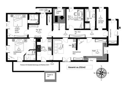 4-5 Zimmer Wohnung Haus zur Miete EG Miltach Prackenbach Viech
