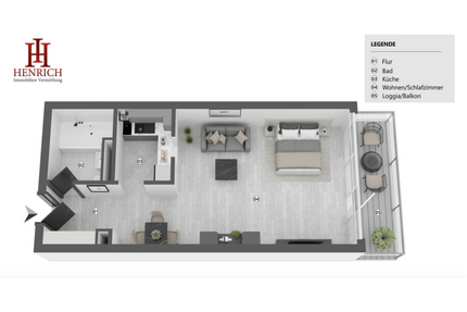 Wohnung zum Kaufen in Frankfurt 160.000,00 € 32.01 m²