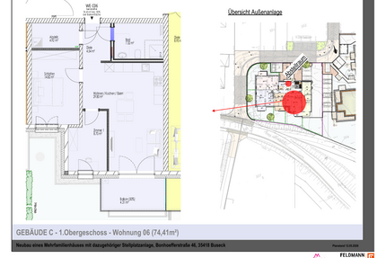 Wohnung zum Mieten in Buseck 990,00 € 74.41 m²