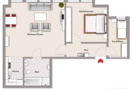 Wohnung in Olpe - 792,00&nbsp;EUR Kaltmiete, ca.&nbsp; 72,00&nbsp;m&sup2; in Olpe (PLZ: 57462)